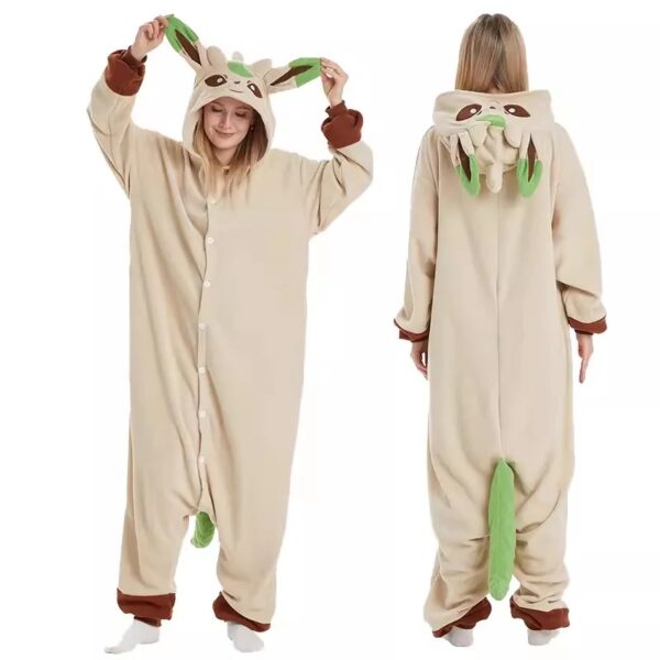 Leafeon Onesie Adults Kigurumi Halloween Costume