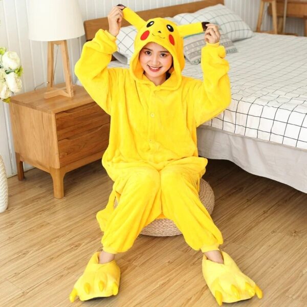 Pikachu Onesie Adult Pajamas Costume Fleece