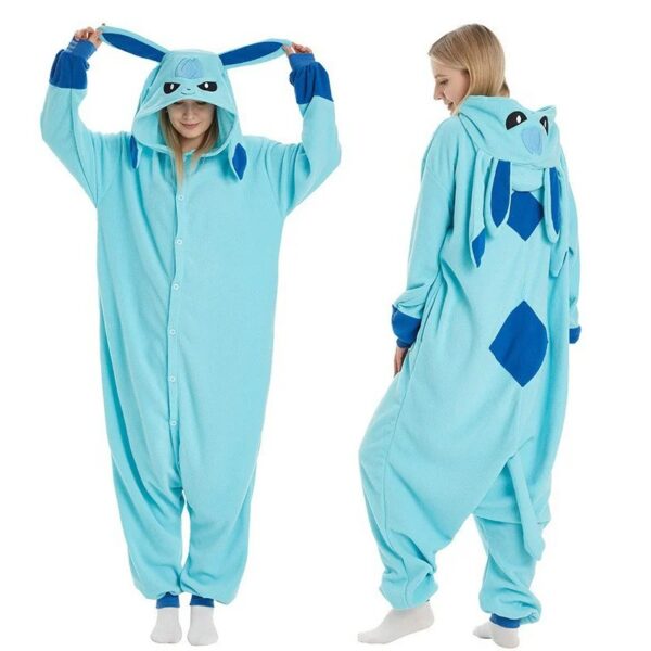Shiny Glaceon Onesie Adult Pajamas Costume