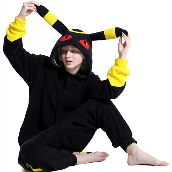 Shiny Umbreon Onesie Costume Kigurumi​ Blue & Yellow Design - Image 2