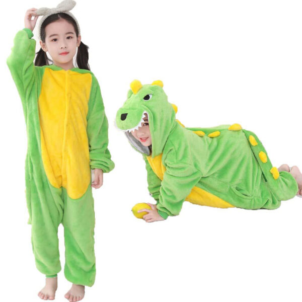 green dinosaur onesie kids