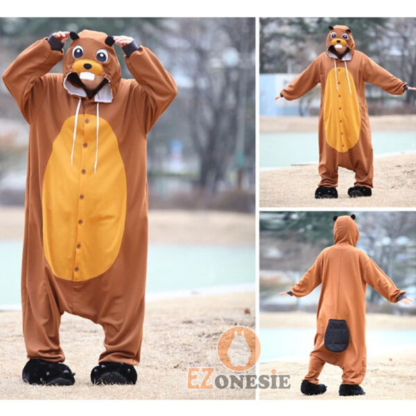 Bucky the Beaver Onesie for adults
