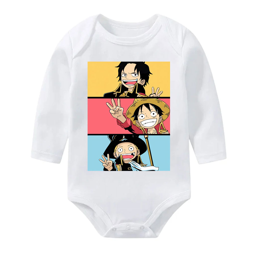 ACE Sabo Luffy Baby Grow Brothers Cotton Onesie 10 ACE Sabo Luffy Baby Grow Brothers Cotton Onesie