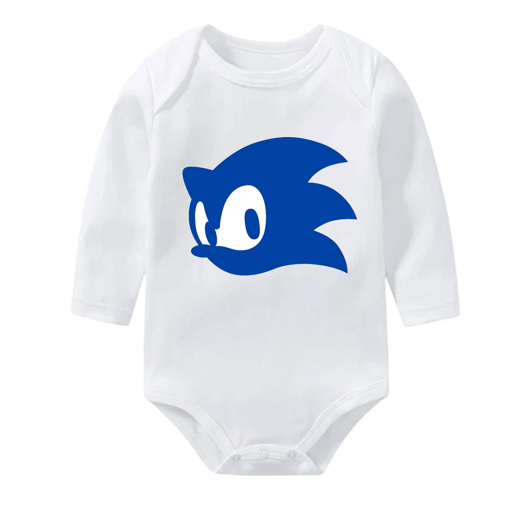 Classic Sonic Head Infant Bodysuit – Blue Sonic Logo Romper
