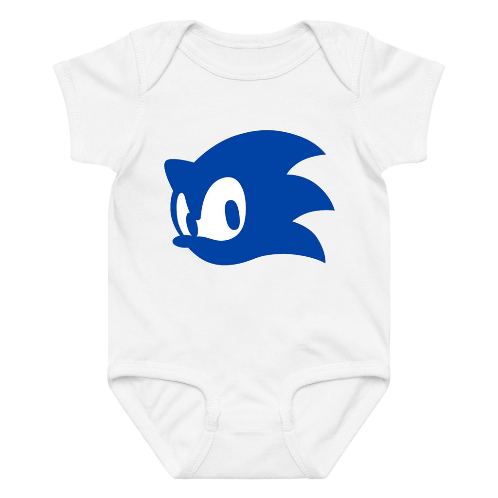 Classic Sonic Head Infant Bodysuit – Blue Sonic Logo Romper