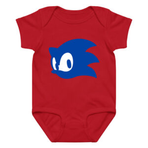 Classic Sonic Head Infant Bodysuit – Blue Sonic Logo Romper