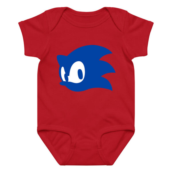 Classic Sonic Head Infant Bodysuit – Blue Sonic Logo Romper