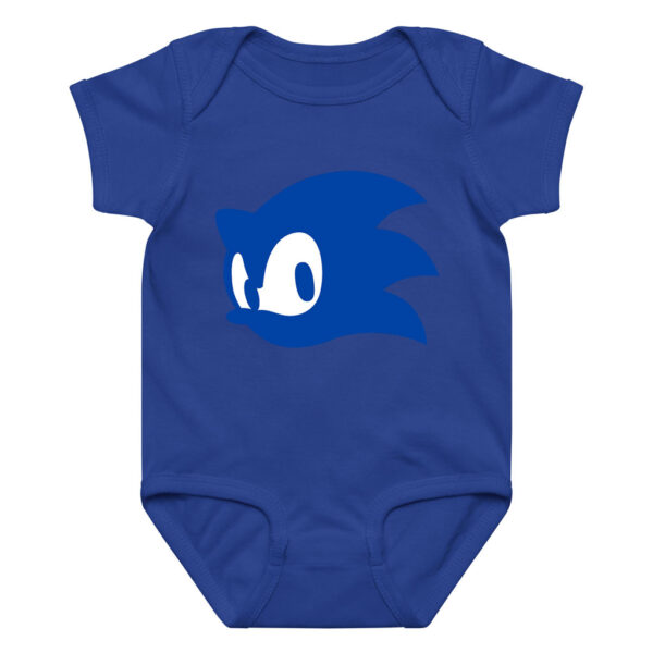 Classic Sonic Head Infant Bodysuit – Blue Sonic Logo Romper