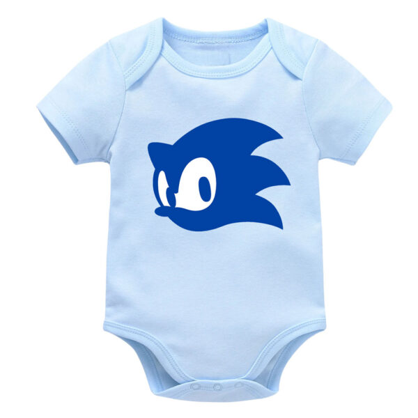 Classic Sonic Head Infant Bodysuit – Blue Sonic Logo Romper