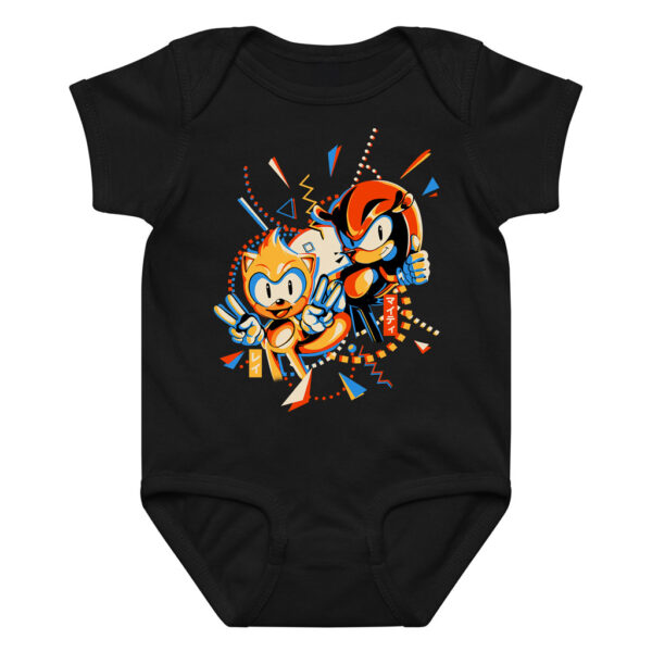 Colorful Mighty and Ray Sonic Newborn Onesie