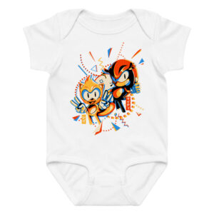 Colorful Mighty and Ray Sonic Newborn Onesie