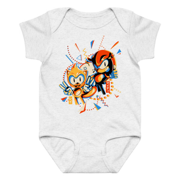 Colorful Mighty and Ray Sonic Newborn Onesie