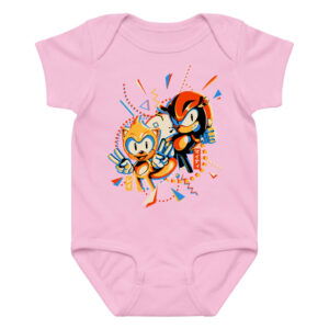Colorful Mighty and Ray Sonic Newborn Onesie
