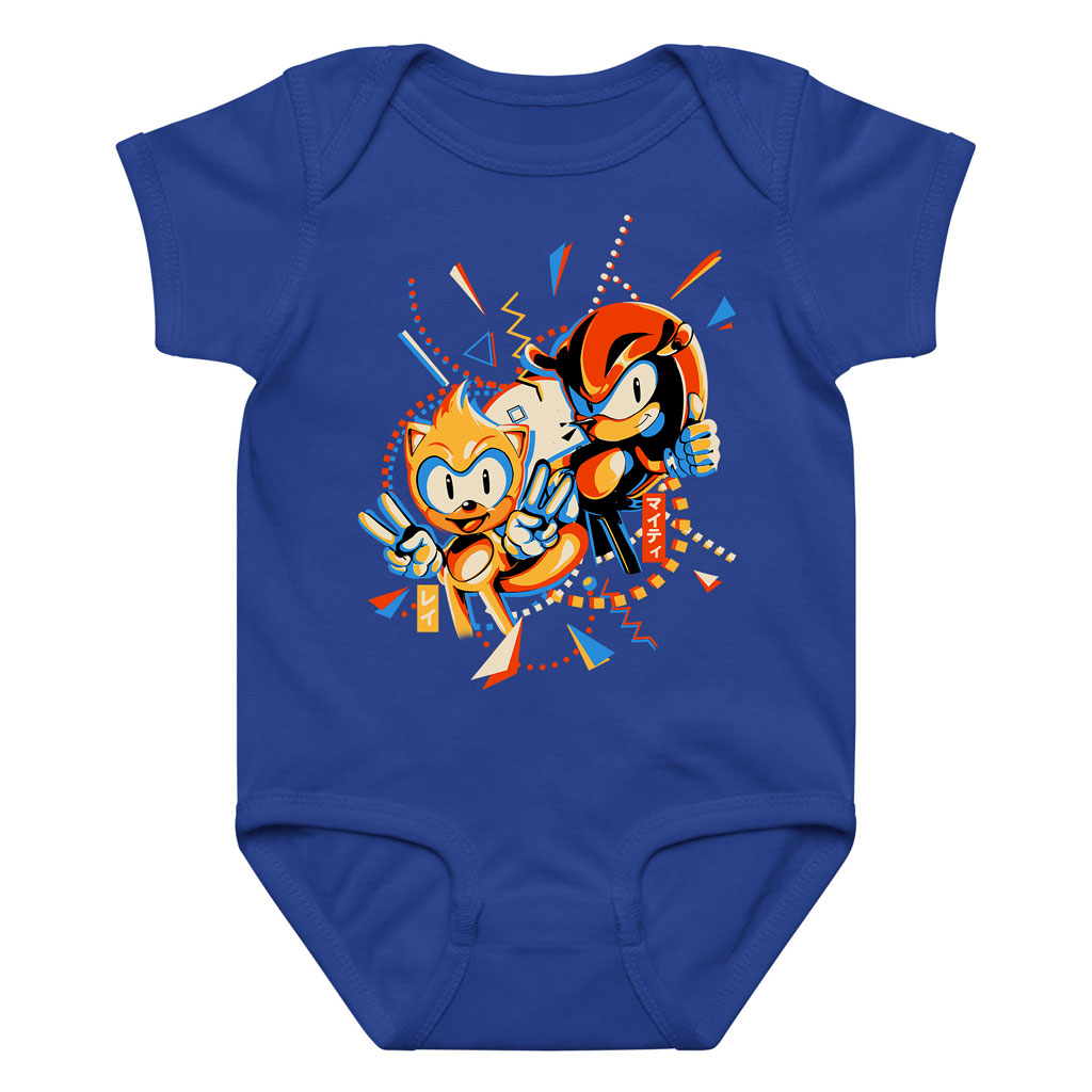 Colorful Mighty and Ray Sonic Newborn Onesie Graphic Style 10 Colorful Mighty and Ray Sonic Newborn Onesie