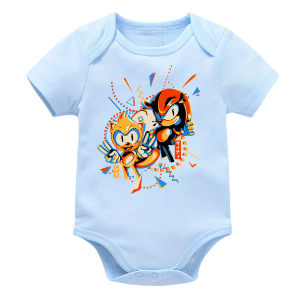 Colorful Mighty and Ray Sonic Newborn Onesie