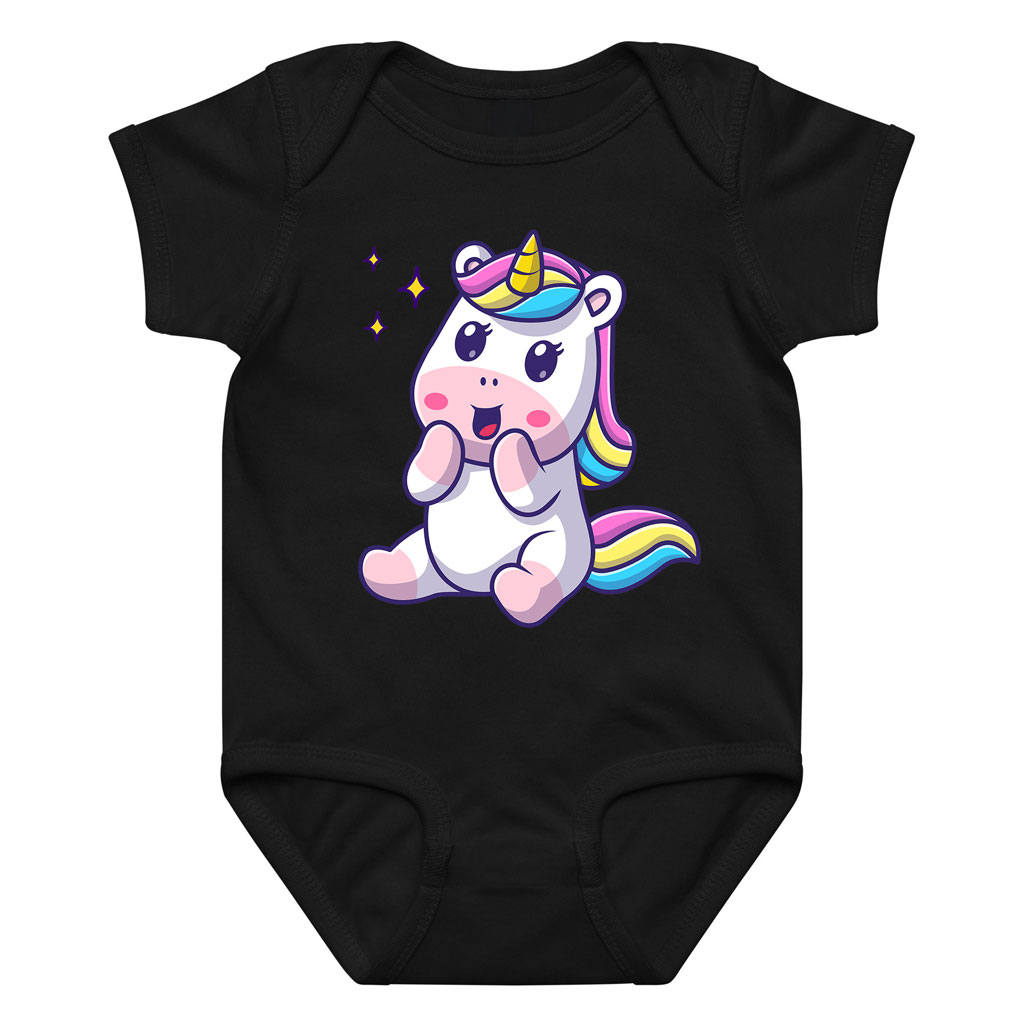 Colorful Rainbow Mane Unicorn Baby Onesie Bodysuit 11 Colorful Rainbow Mane Unicorn Baby Onesie Bodysuit