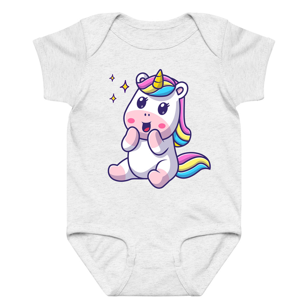 Colorful Rainbow Mane Unicorn Baby Onesie Bodysuit 10 Colorful Rainbow Mane Unicorn Baby Onesie Bodysuit