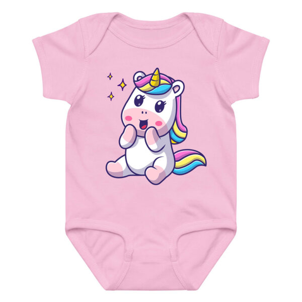 Colorful Rainbow Mane Unicorn Baby Onesie Bodysuit