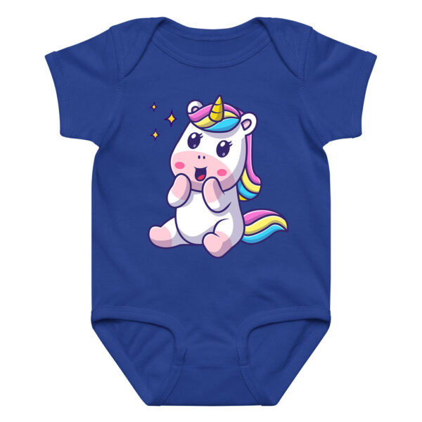 Colorful Rainbow Mane Unicorn Baby Onesie Bodysuit