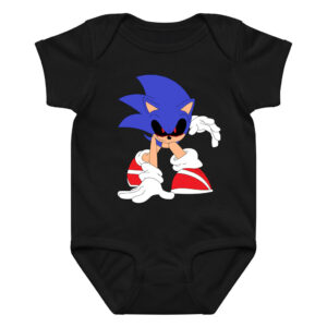 Cool Sonic Baby Romper Onesie Dark Style