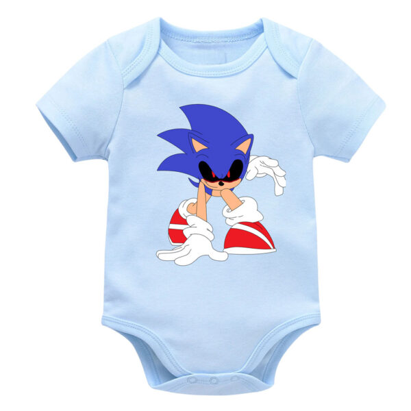 Cool Sonic Baby Romper Onesie Dark Style