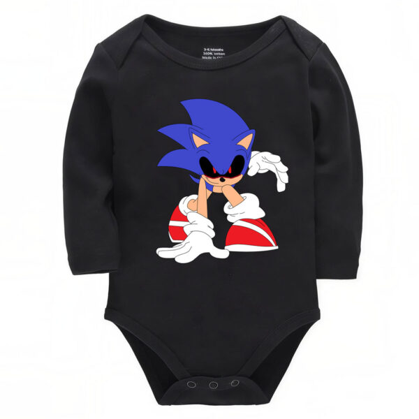 Cool Sonic Baby Romper Onesie Dark Style