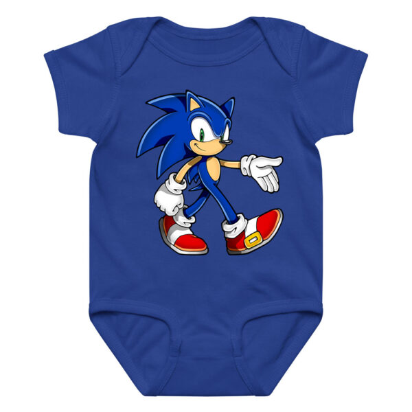 Cozy Blue Hedgehog Romper Onesie Outfit Short, Long Sleeves