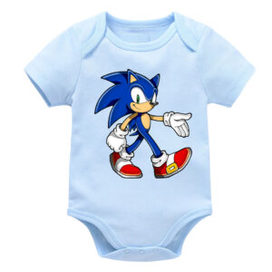 Cozy Blue Hedgehog Romper Onesie Outfit Short, Long Sleeves