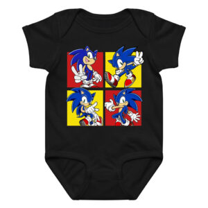 Cute Sonic Four Panels Onesies for Baby​