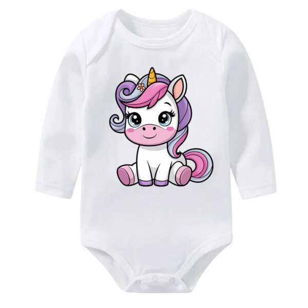 Cute Unicorn Baby Onesie Cotton Bodysuit for Infants