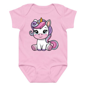 Cute Unicorn Baby Onesie Cotton Bodysuit for Infants