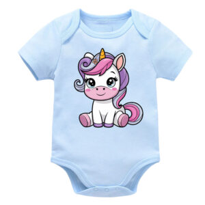Cute Unicorn Baby Onesie Cotton Bodysuit for Infants