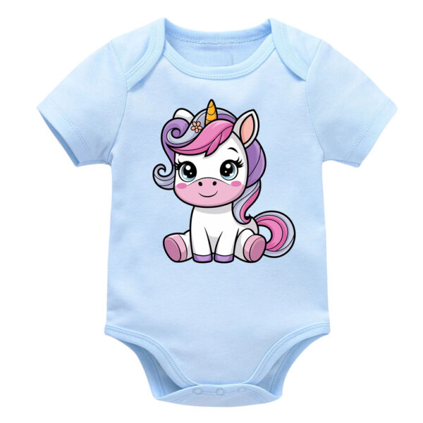 Cute Unicorn Baby Onesie Cotton Bodysuit for Infants