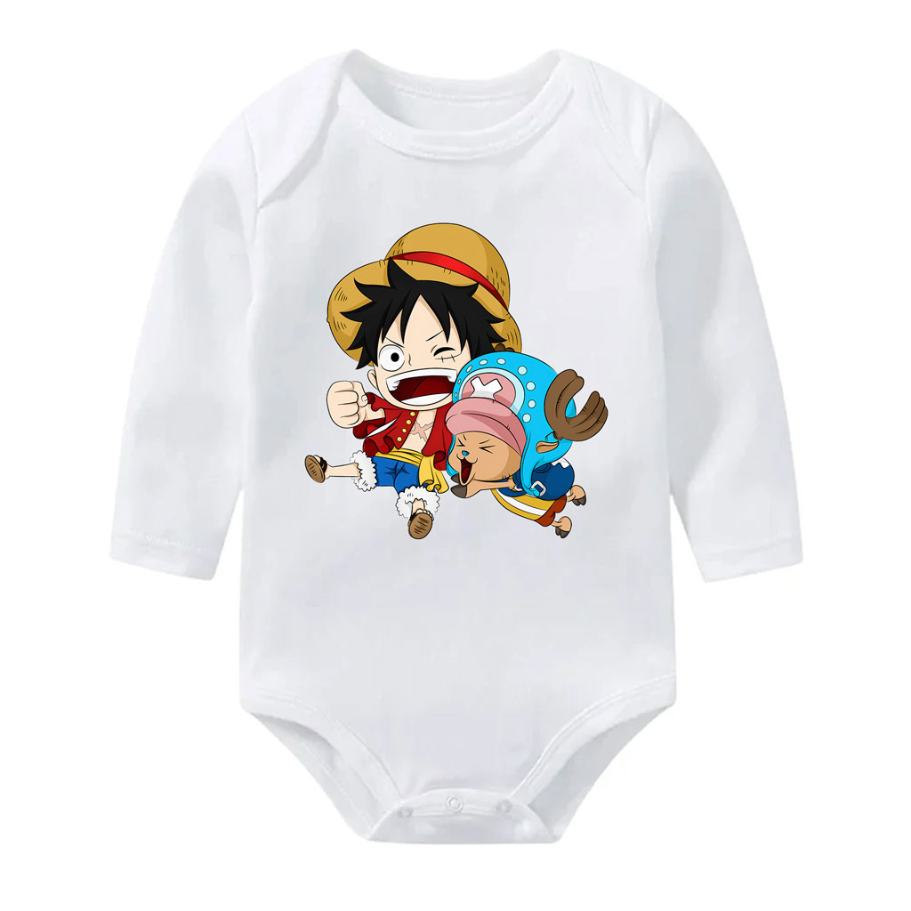 Funny Luffy and Chopper Baby Boy Girl Bodysuits Funny Luffy and Chopper Baby Boy Girl Bodysuits