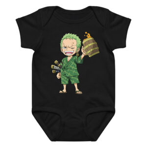 Funny Zoro Samurai Baby Anime Clothes Bodysuits