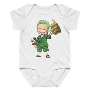 Funny Zoro Samurai Baby Anime Clothes Bodysuits