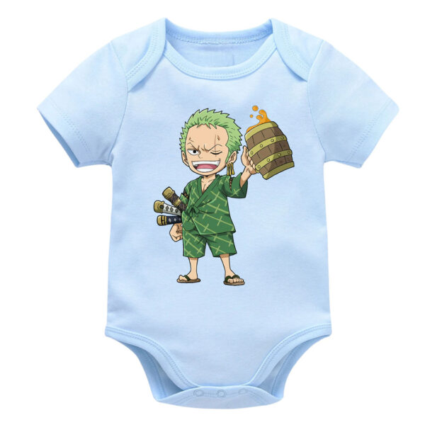 Funny Zoro Samurai Baby Anime Clothes Bodysuits