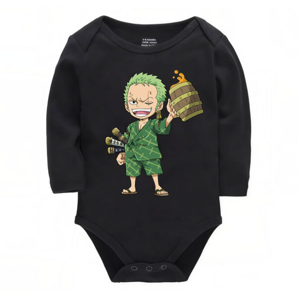 Funny Zoro Samurai Baby Anime Clothes Bodysuits