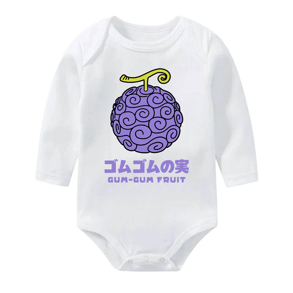 Gum-Gum Fruit Cute Baby Onesies 0-24M 9 Gum-Gum Fruit Cute Baby Onesies 0-24M
