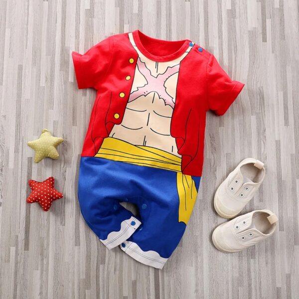 Luffy Cosplay Outfit Infant Bodysuit Baby For Boy and Girl