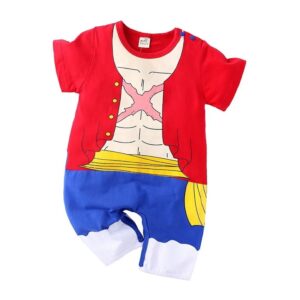 Luffy Cosplay Outfit Infant Bodysuit Baby For Boy and Girl