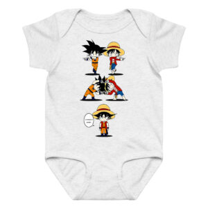 Luffy Son Goku​ Baby Clothes Onesie Anime Crossover
