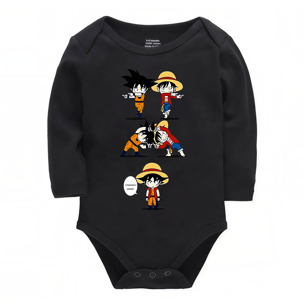 Luffy Son Goku​ Baby Clothes Onesie Anime Crossover