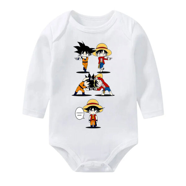 Luffy Son Goku​ Baby Clothes Onesie Anime Crossover