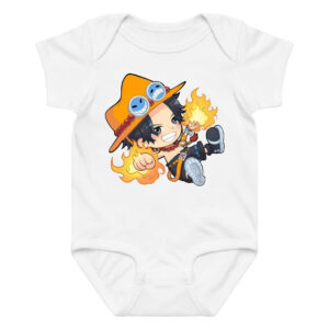 One Piece Ace Fire Fist Baby Bodysuit