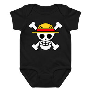 One Piece Anime Straw Hat Jolly Roger Baby Onesie​