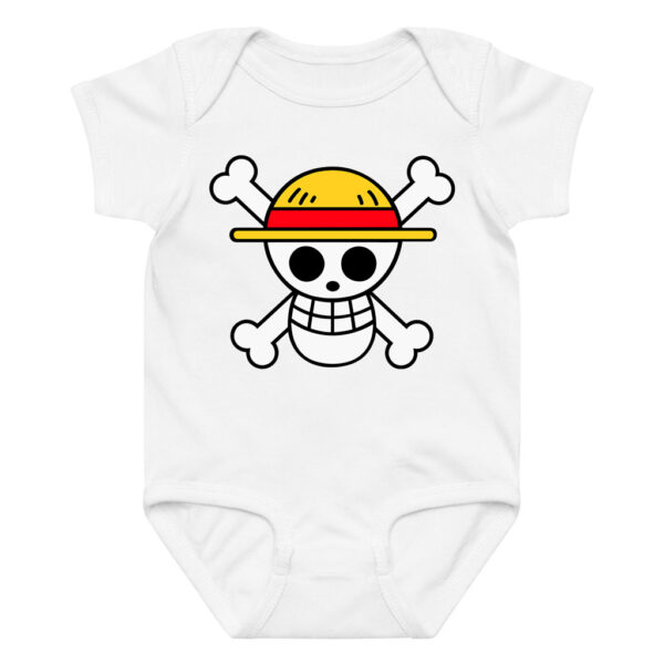 One Piece Anime Straw Hat Jolly Roger Baby Onesie​