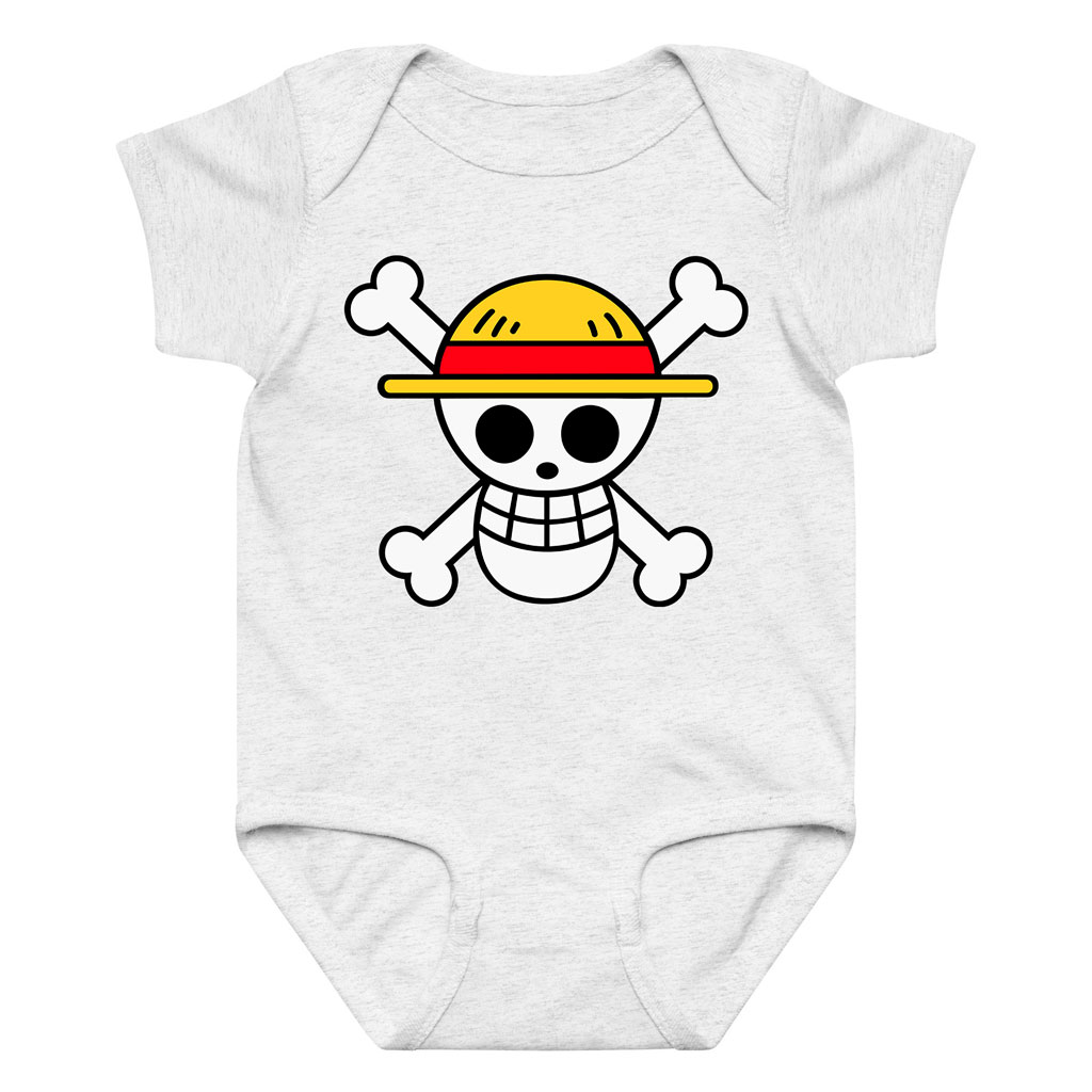 One Piece Anime Straw Hat Jolly Roger Baby Onesie​