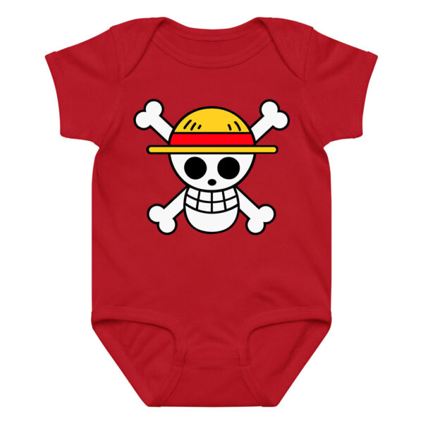 One Piece Anime Straw Hat Jolly Roger Baby Onesie​