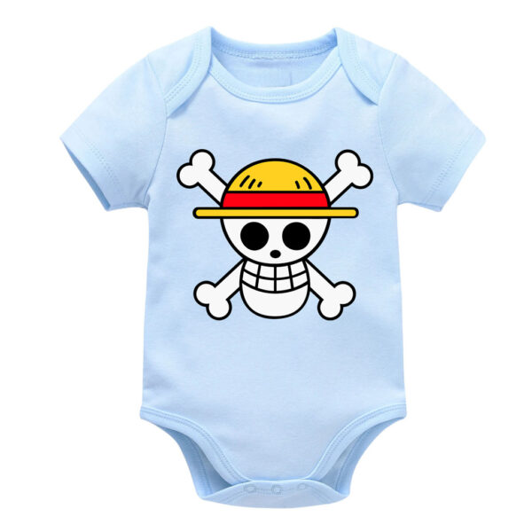 One Piece Anime Straw Hat Jolly Roger Baby Onesie​